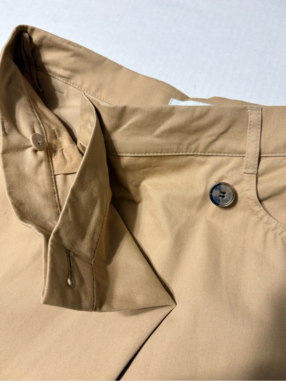 COS Asymmetric Cross Over Tan Cotton Midi Skirt Pockets 4 - Picture 6 of 12